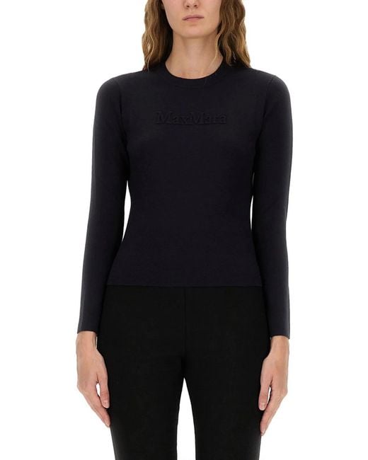 Max Mara Black Jersey With Logo