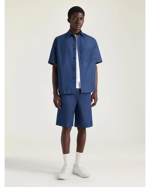 Givenchy Blue Couture Seam Shirt for men