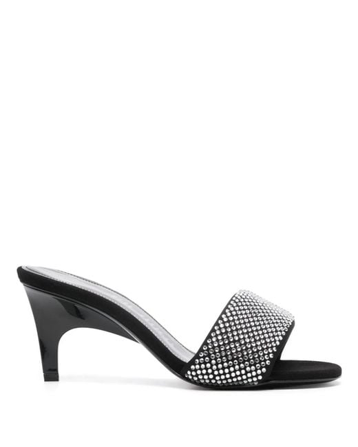 The Attico Black Rem Strass Embellished Mules
