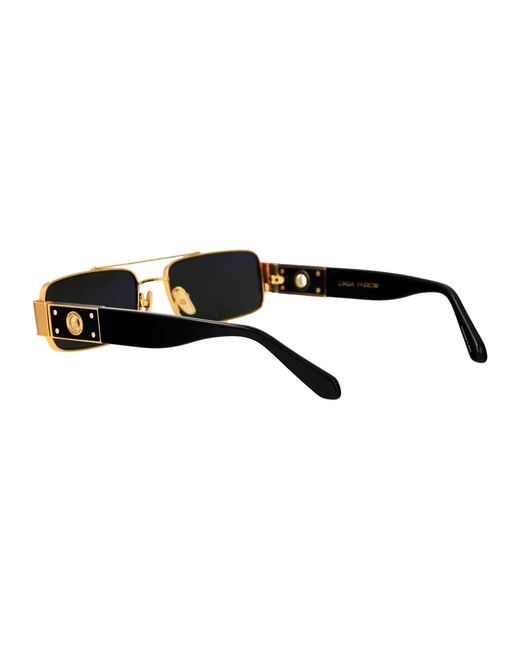 Linda Farrow Black Yellowgold/ Titanium Sunglasses