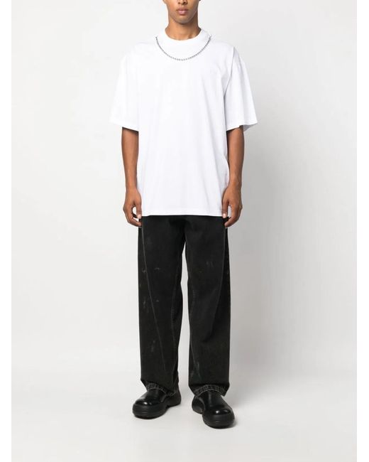 Ambush White Chain Cotton T-Shirt for men