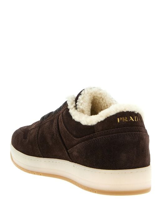 Prada Brown 'Downtown' Sneakers for men