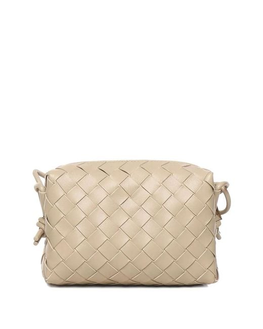 Bottega Veneta Natural Woven Mini Shoulder Bag