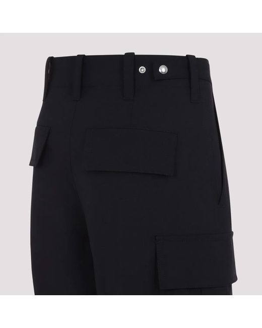 Bottega Veneta Black Wool Cargo Trousers