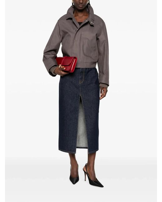 Khaite Blue Anden Skirt