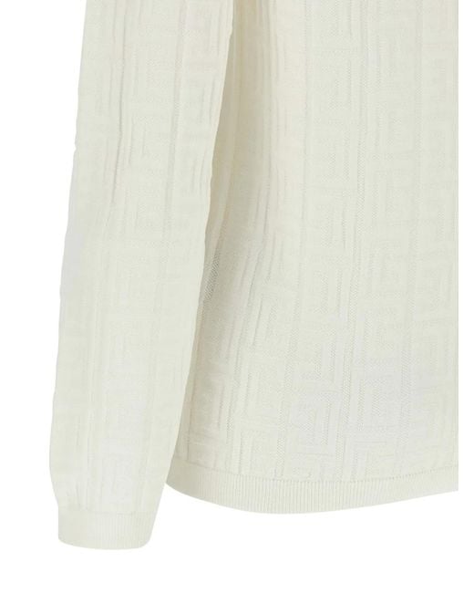 Balmain White Maxi Shoulder Top