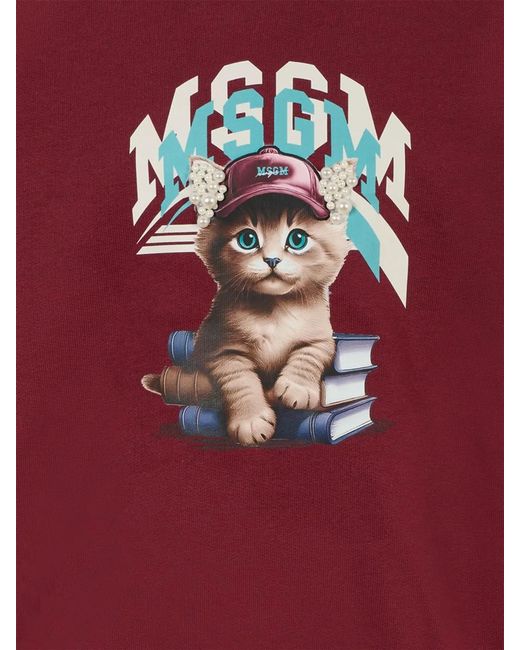 MSGM Red Jersey With Logo