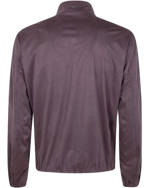 Herno Purple Bomber Jacket for men
