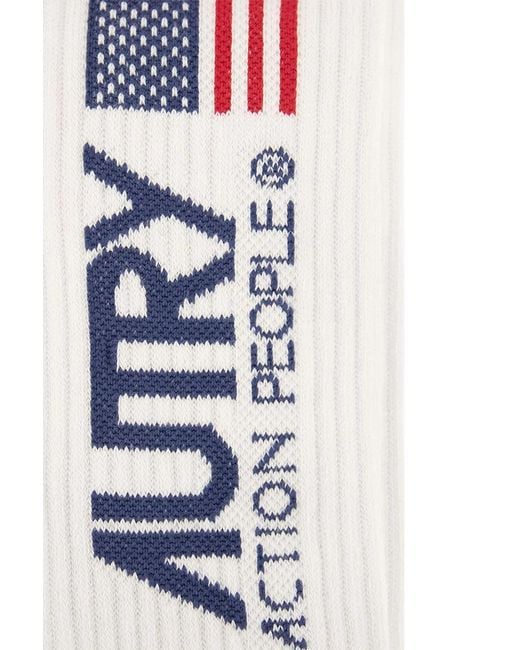 Autry Red Socks With Iconic Logo