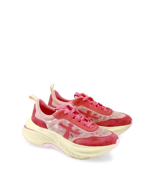 Premiata Pink Hill Timeless Chunky Sneakers