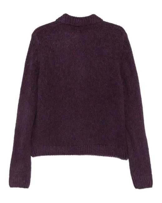 Dries Van Noten Purple Cardigan Mora for men