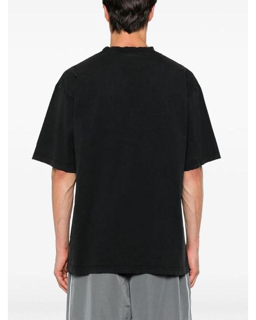 Balenciaga Blue The Address Cotton T-Shirt for men
