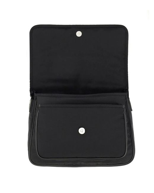 Saint Laurent Black Niki Ysl-Plaque Messenger Bag for men