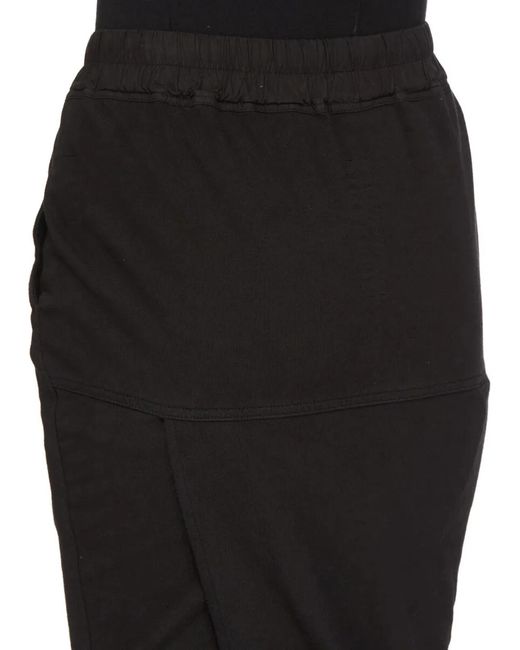 Rick Owens Black Pull On Pillar Skirt