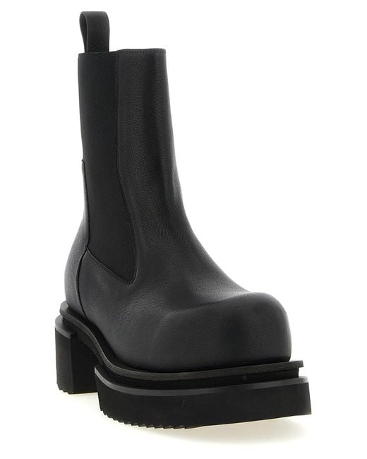 Rick Owens Black 'Beatle Bogun' Ankle Boots for men