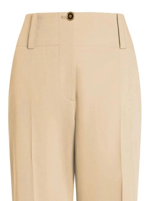 Patou Natural Large Belt Straight Trousers