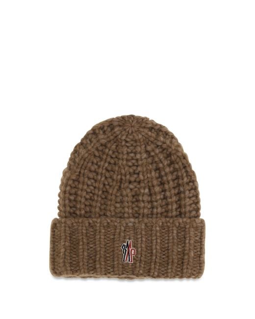 Moncler Brown Alpaca-Blend Ribbed Beanie