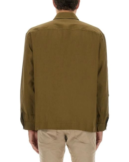 Boss Green Stretch Linen And Viscose Shirt for men