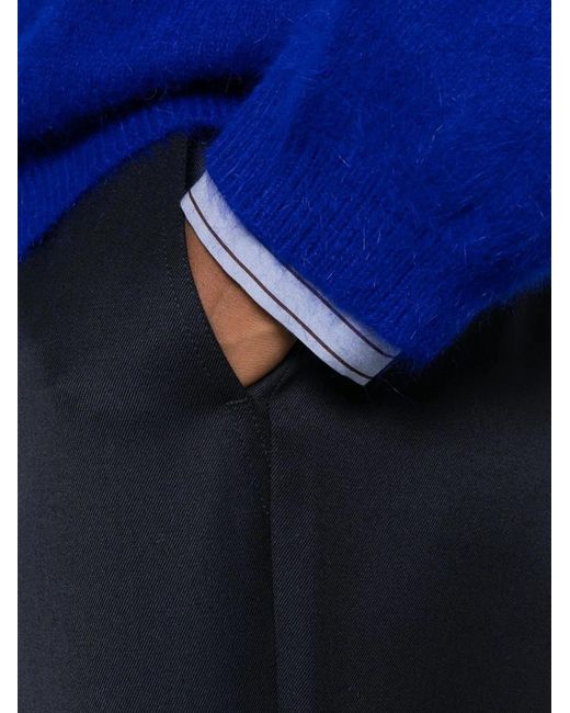 Max Mara Blue Wool Trousers