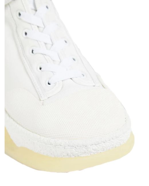 Alexander Wang White A1 Logo Mid-Top Sneakers