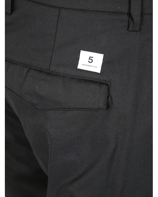 Department 5 Black Chino Prince Slim Crop for men