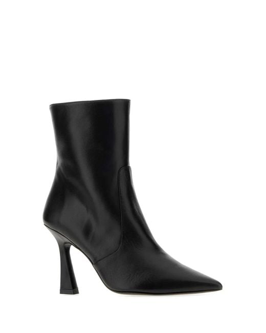 Stuart Weitzman Black Vinnie Zip Bootie 85