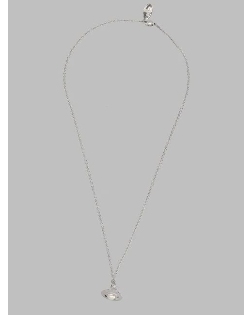 Vivienne Westwood White Collana "Simonetta" Con Ciondolo