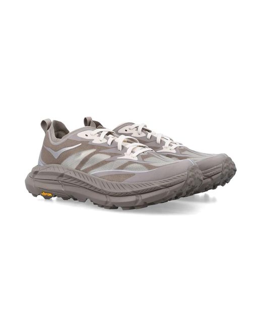 Hoka One One Gray U Mafate Speed 4 Lite Sneakers