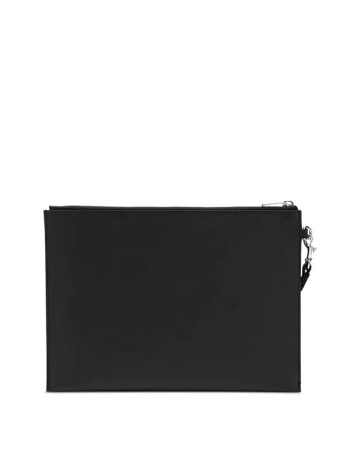 Saint Laurent Black Zip Tablet Pouch for men