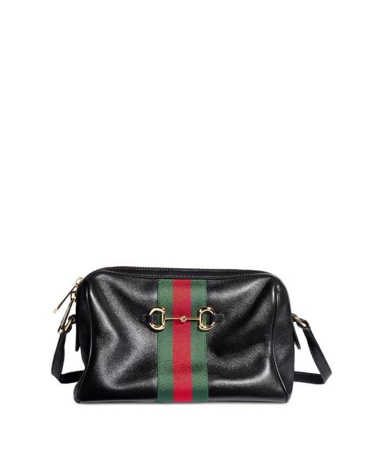 Gucci Black Horsebit Web Small Camera Bag