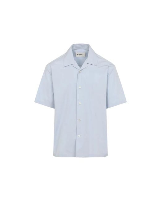 Jil Sander Blue Light Cotton Shirt for men