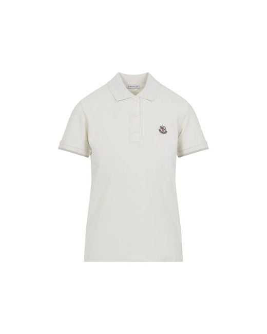 Moncler White Ss Polo