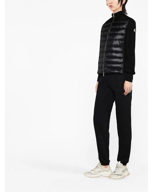 Moncler Black Panelled Zip-Up Jacket