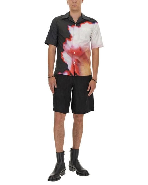McQueen Red Hawaiian Shirt for men