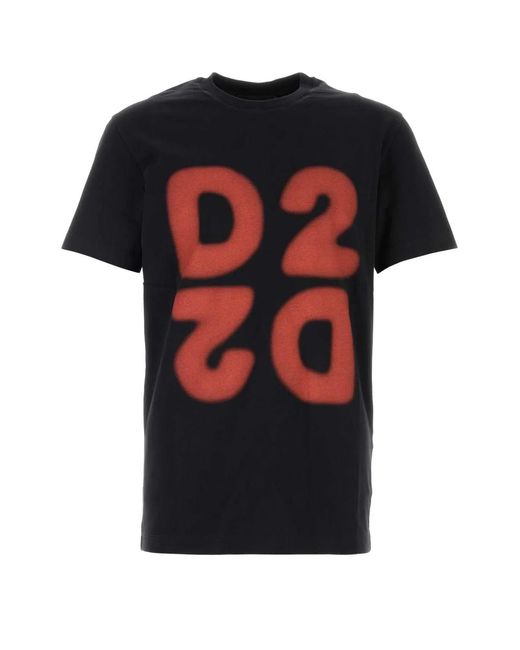 DSquared² Black Cool Fit Tee for men