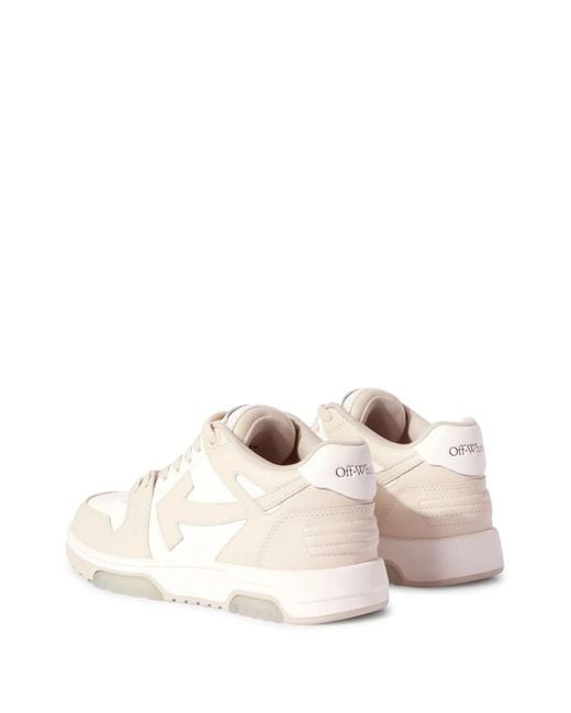Off-White c/o Virgil Abloh Natural Out Of Office Leather Sneakers