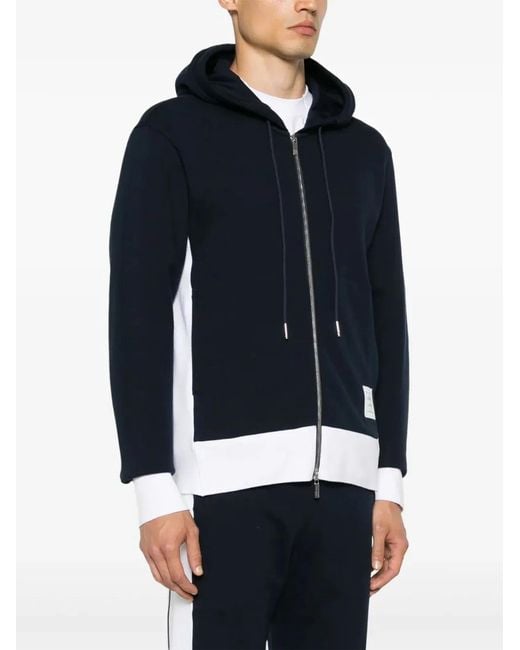 Thom Browne Navy Blue Cotton Sweatshirt for men