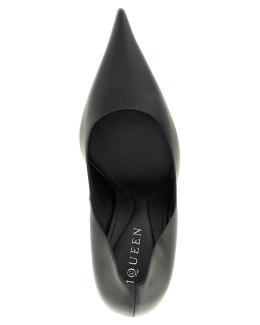 McQueen Black Leather Pumps