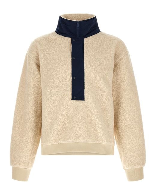 Entire studios Natural 'System Half Zip Fleece Fleece Sweatshirt for men