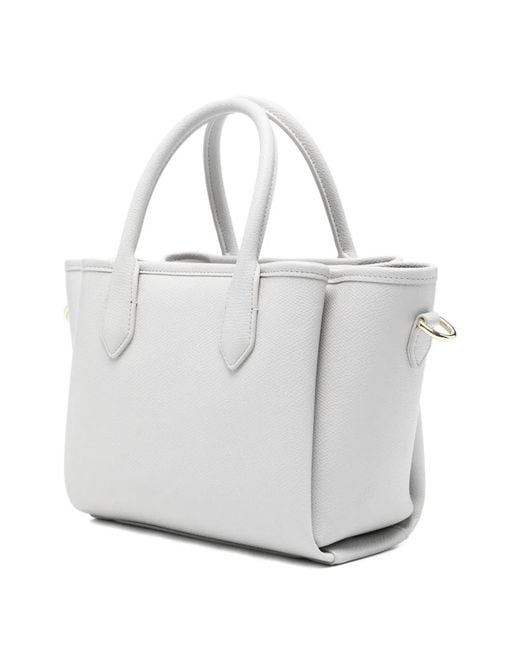Emporio Armani White Small Shopping Bag