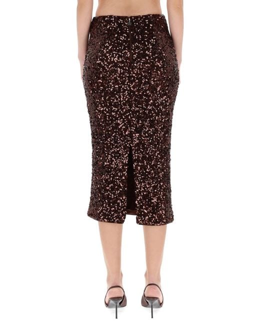 ROTATE BIRGER CHRISTENSEN Red Recycled Polyester Skirt