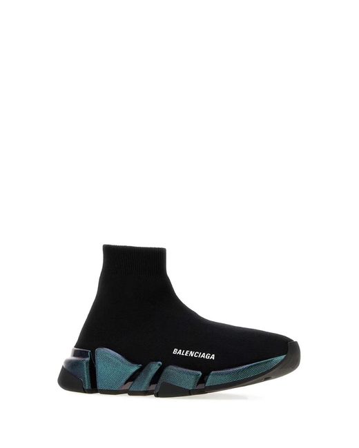 Balenciaga Black Stretch Fabric Speed 2.0 Sneakers