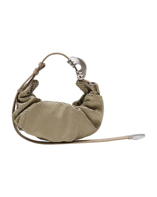 DIESEL Metallic Pmu Polyurethane Thermoplastic Polyurethanes Shoulder Bag