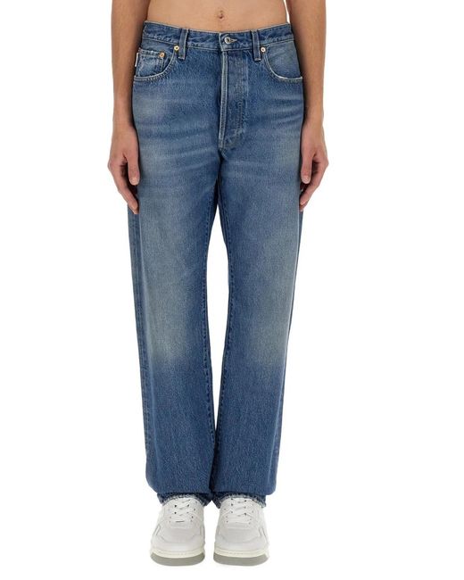 Valentino Blue Jeans With Logo Detail for men