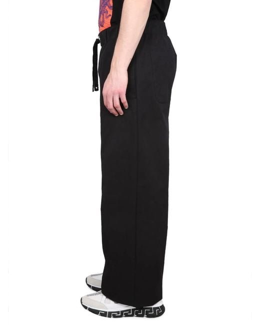 Versace Black Drawstring Pants for men