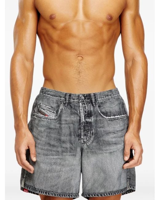DIESEL Blue Polyamide Shorts for men