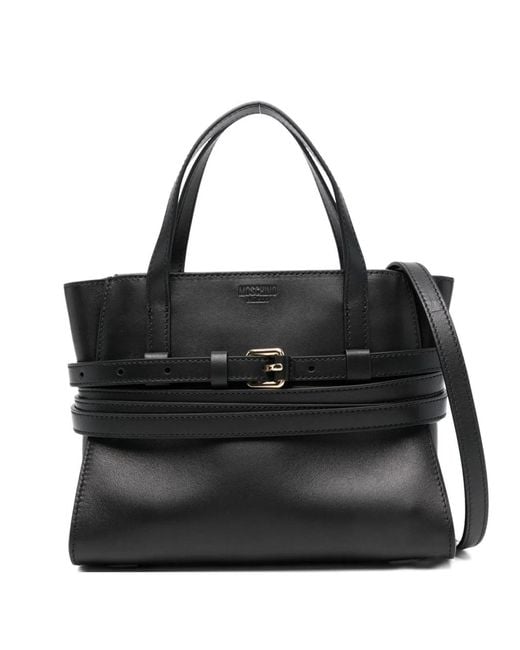 Moschino Couture Black Tie Me Small Leather Handbag