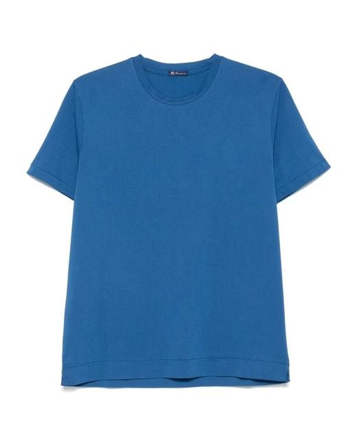 Finamore 1925 Blue Cotton T-Shirt for men