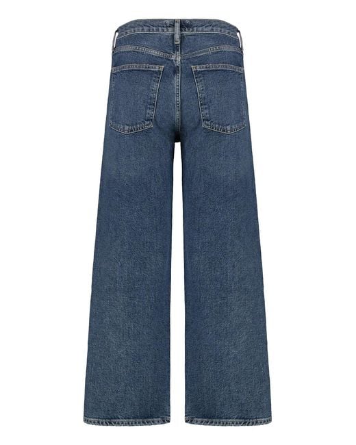 Agolde Blue Enroll Cropped Jeans