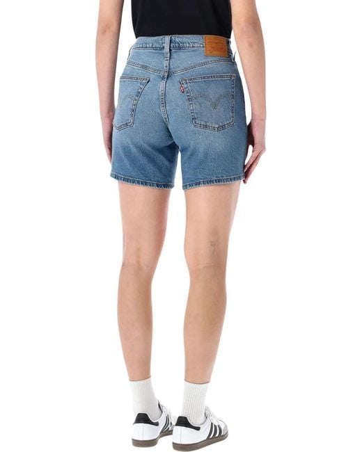 Levi's Blue 501 Mid Thigh Denim Shorts